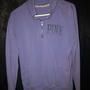 PINK purple half zip sweatshirt